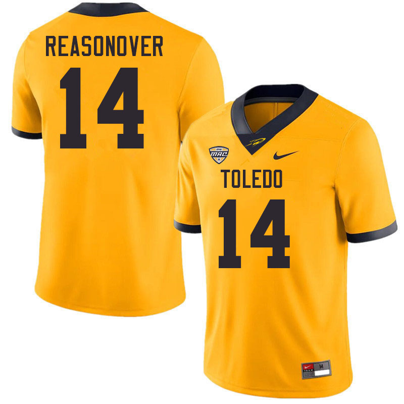 Toledo Rockets #14 Peyton Reasonover College Football Jerseys Stitched Sale-Gold